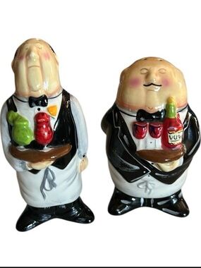 Certified International Dinner is Served Waiter and Butler Salt & Pepper Shakers